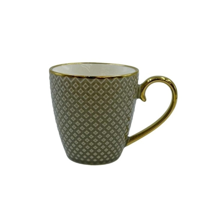 Trio Color Porcelain 6pc Tea Set