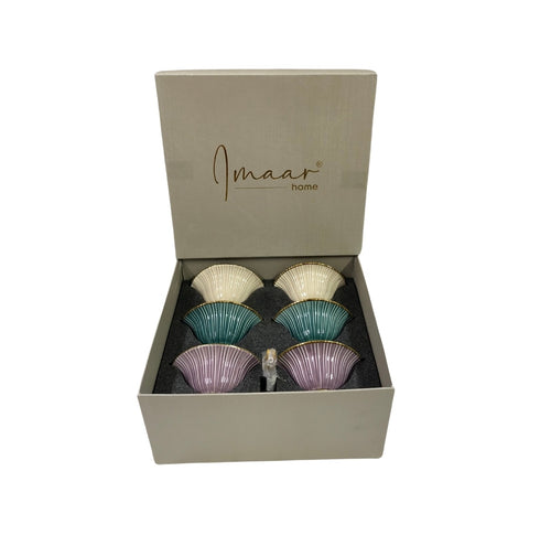 Scoop & Serve 6pc Porcelain Ice Cream Bowl Set
