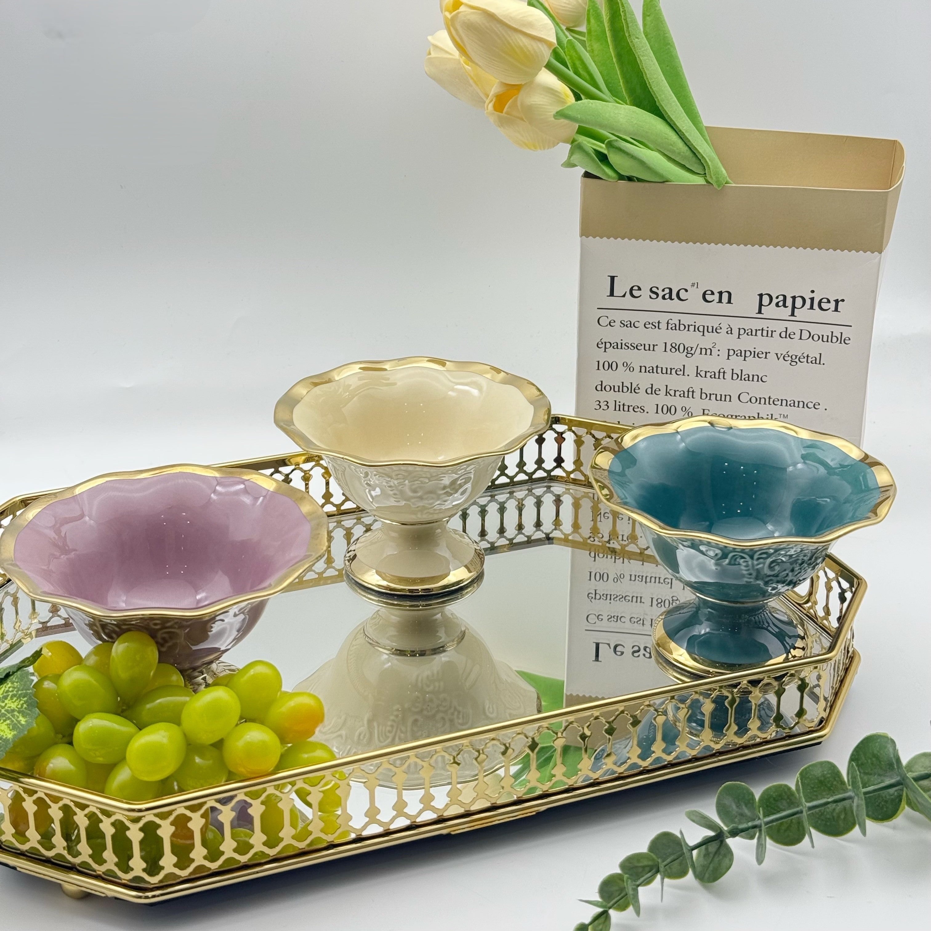 ColorPop 6pc Ice Cream Bowl Set – Porcelain Elegance