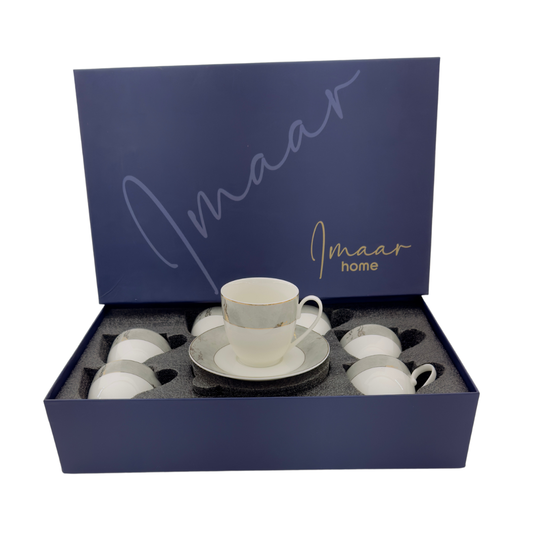Pearl Marble Opulence 12pc Tea Set
