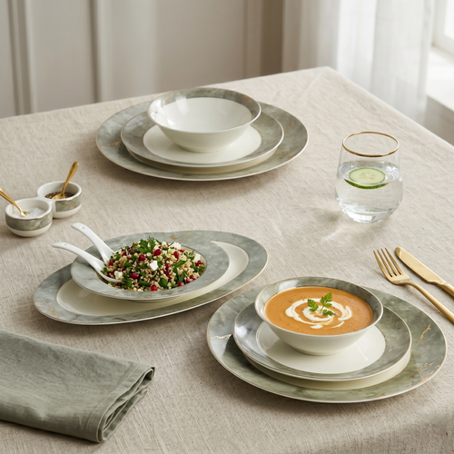 Marble Opulence Dinner Set