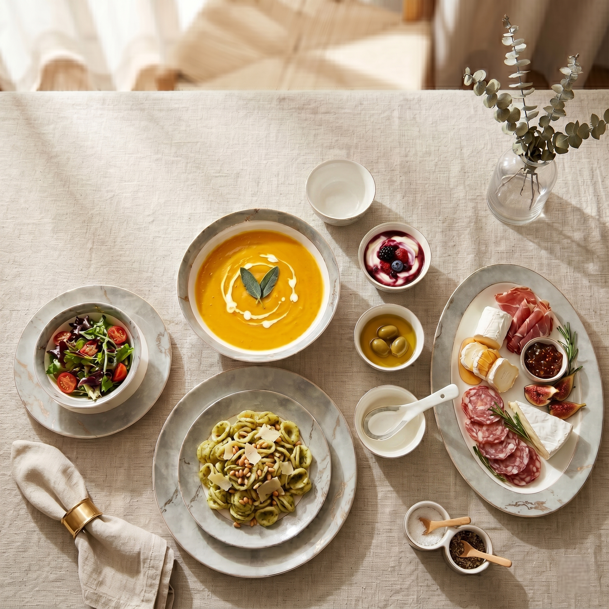 Marble Opulence Dinner Set