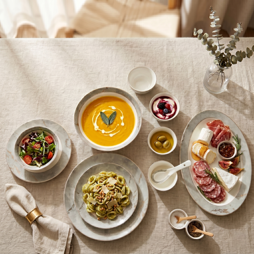 Marble Opulence Dinner Set
