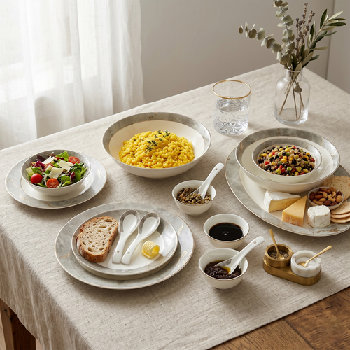 Marble Opulence Dinner Set