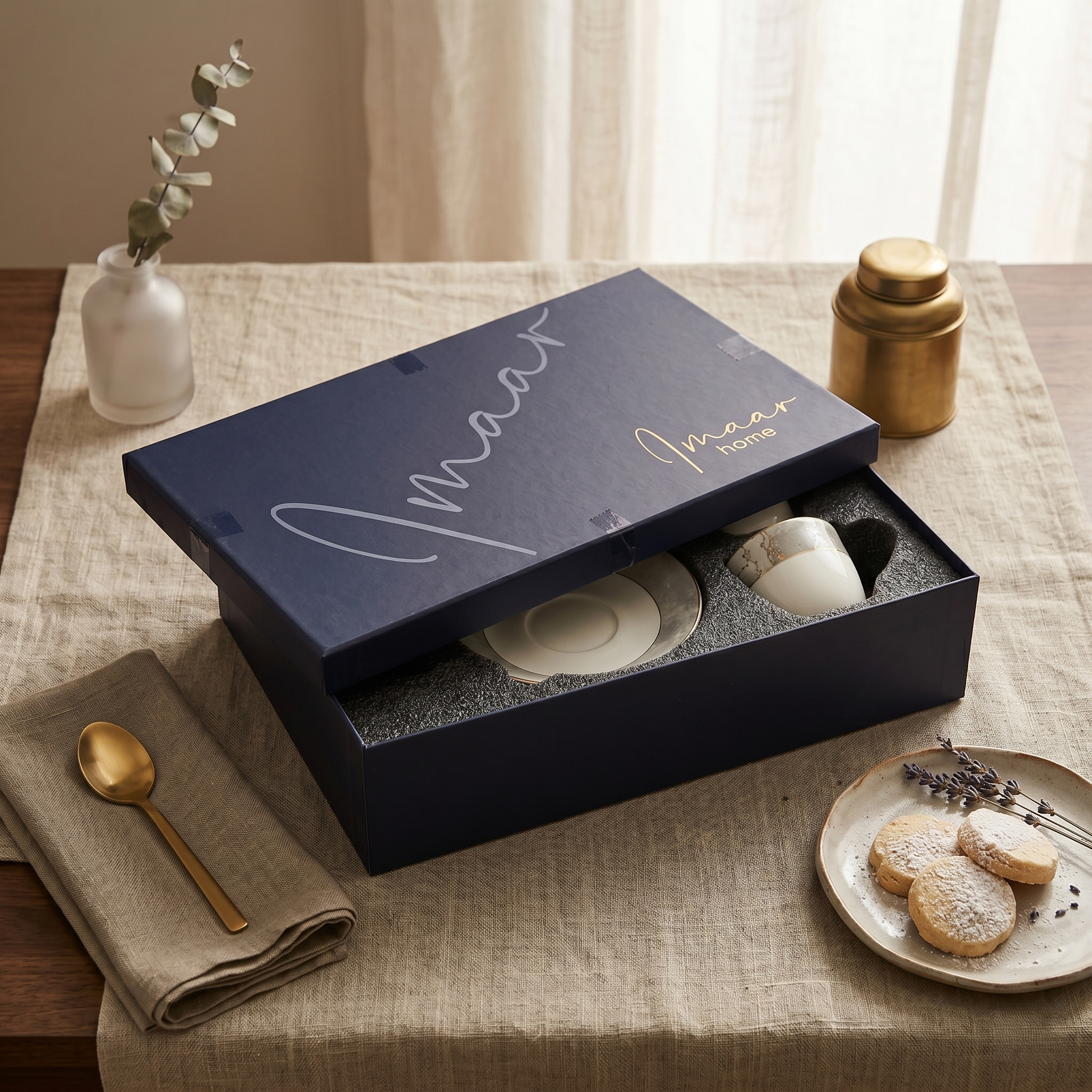 Pearl Marble Opulence 12pc Tea Set