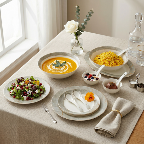 Marble Opulence Dinner Set