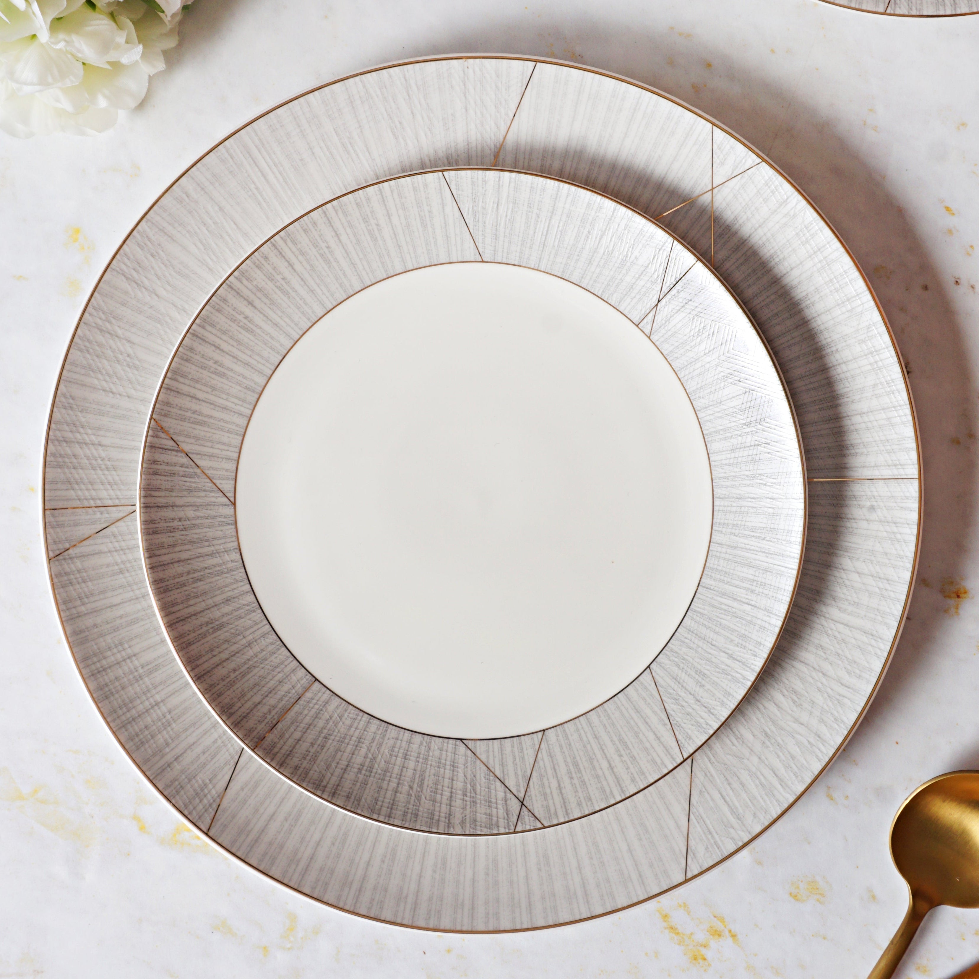 Linear Luxe 39pc Dinner Set