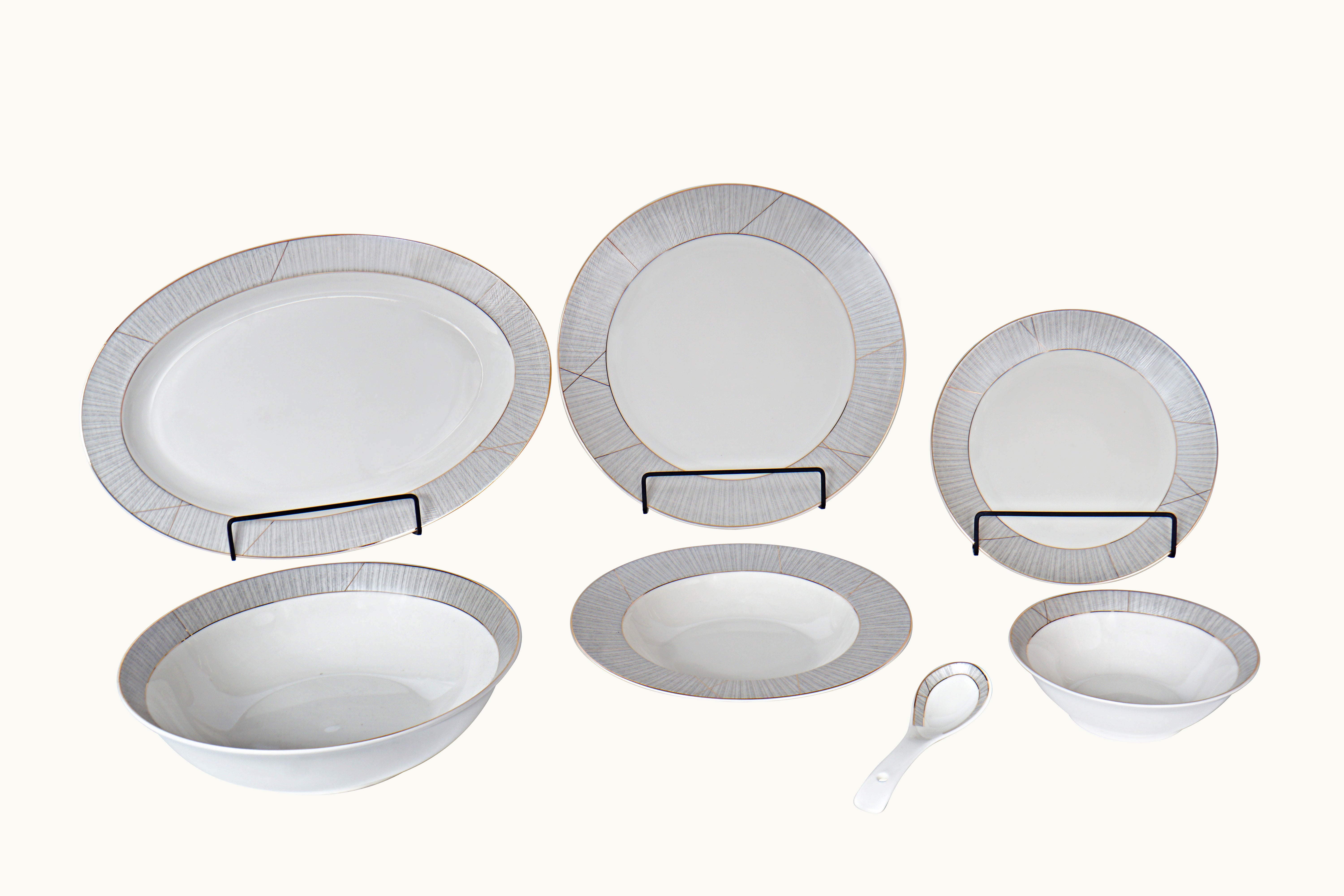 Linear Luxe 39pc Dinner Set