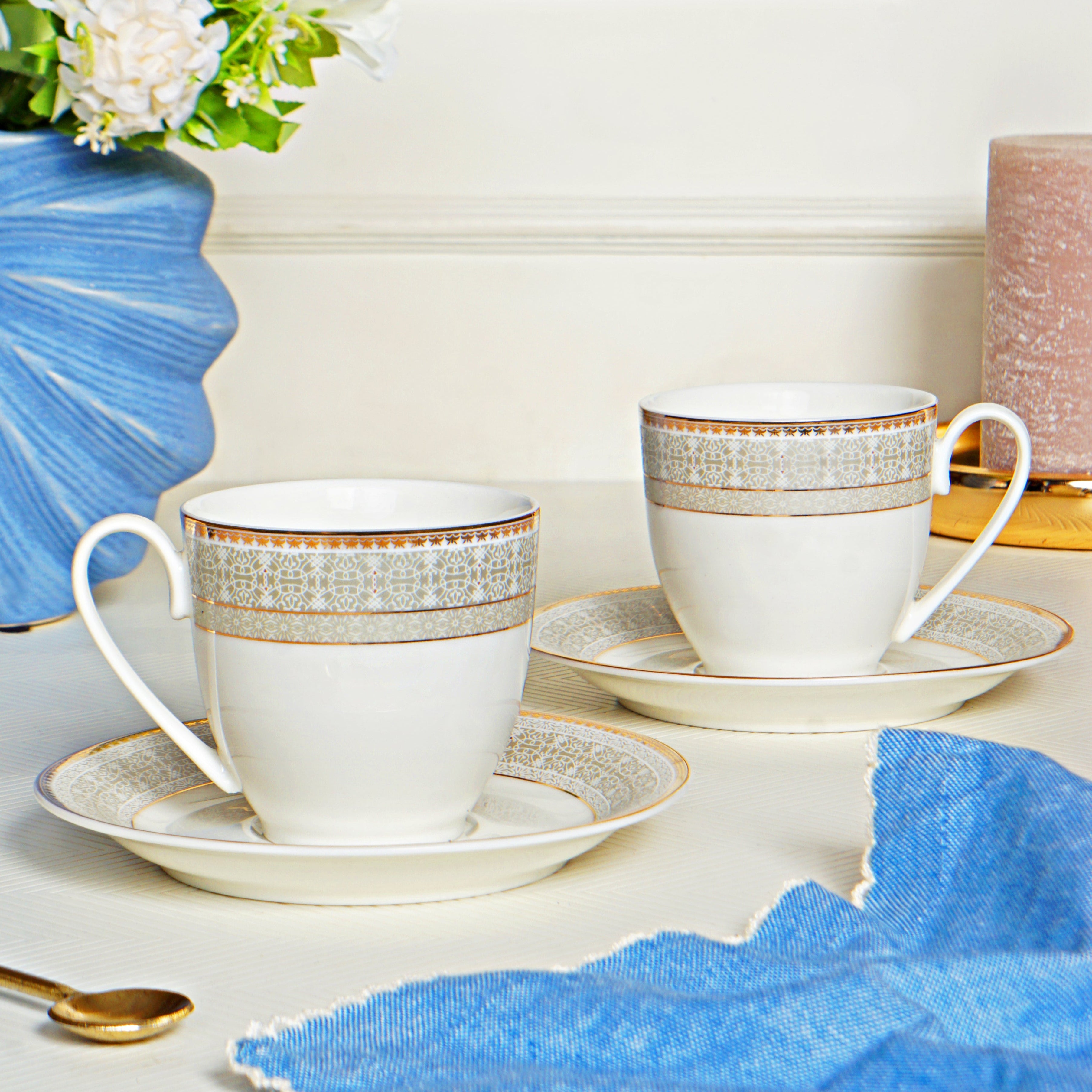 Pearl Royal Gold 12pc Tea Set