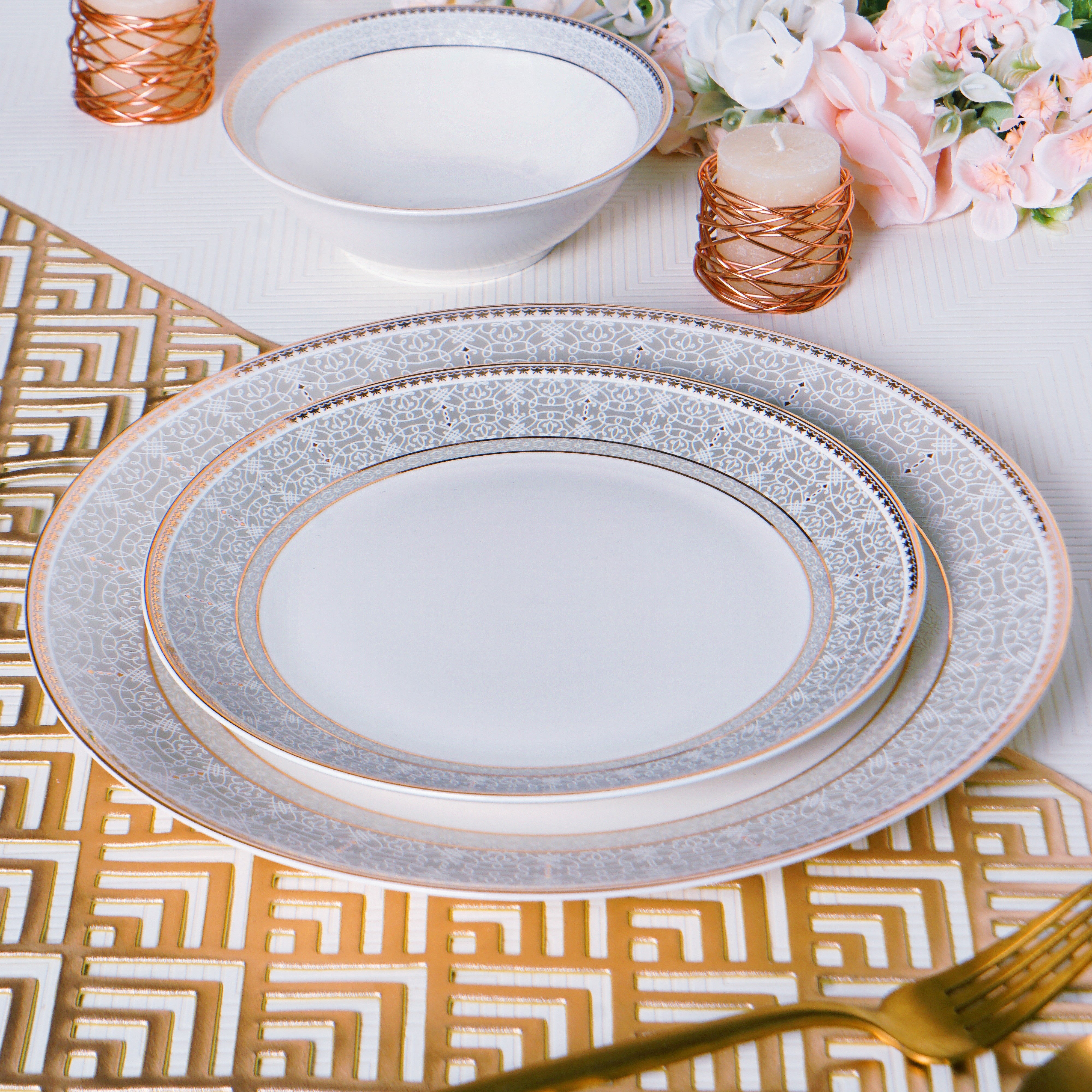Royal Gold 33pc Dinner Set