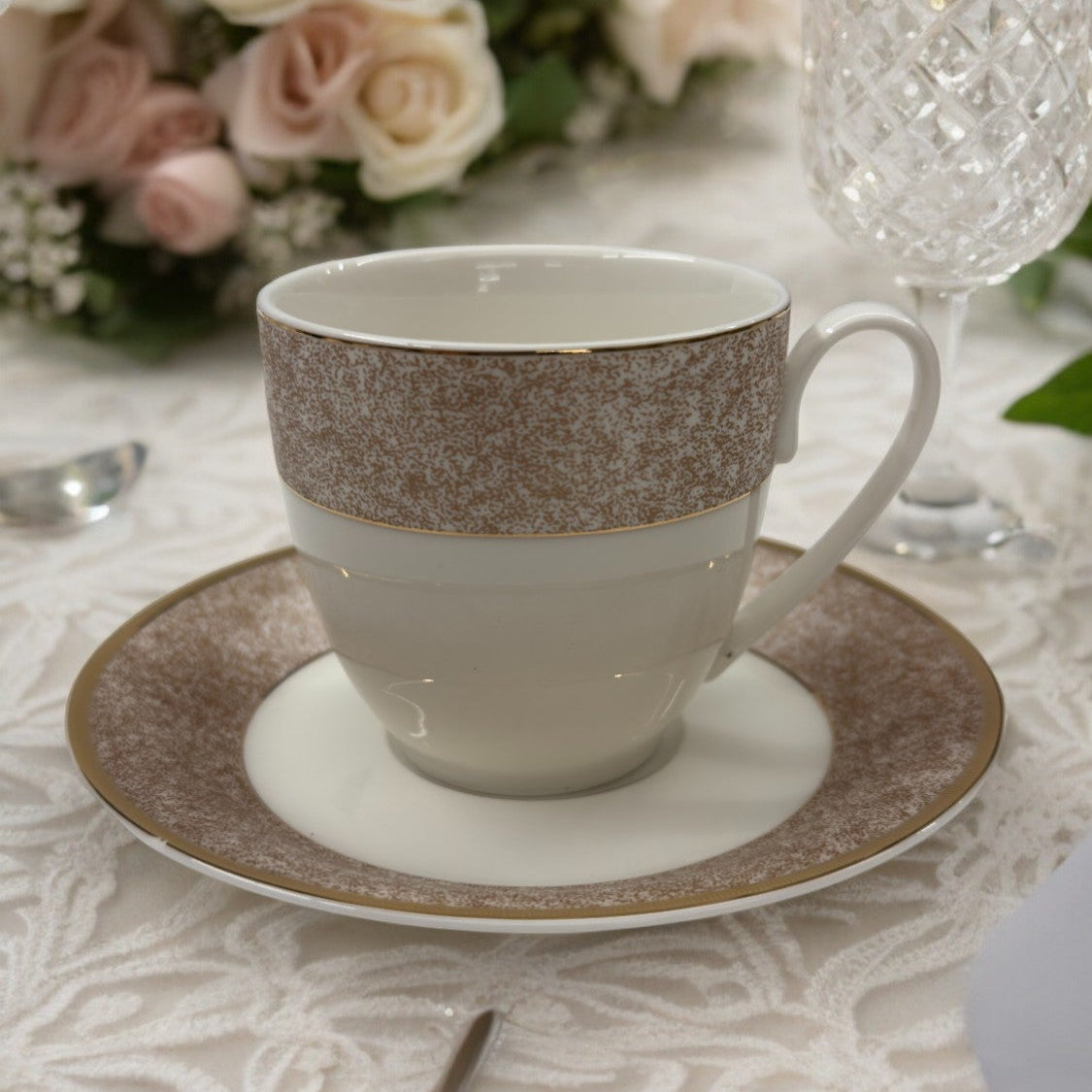 Pearl Amber Mosaic 12pc Tea Set