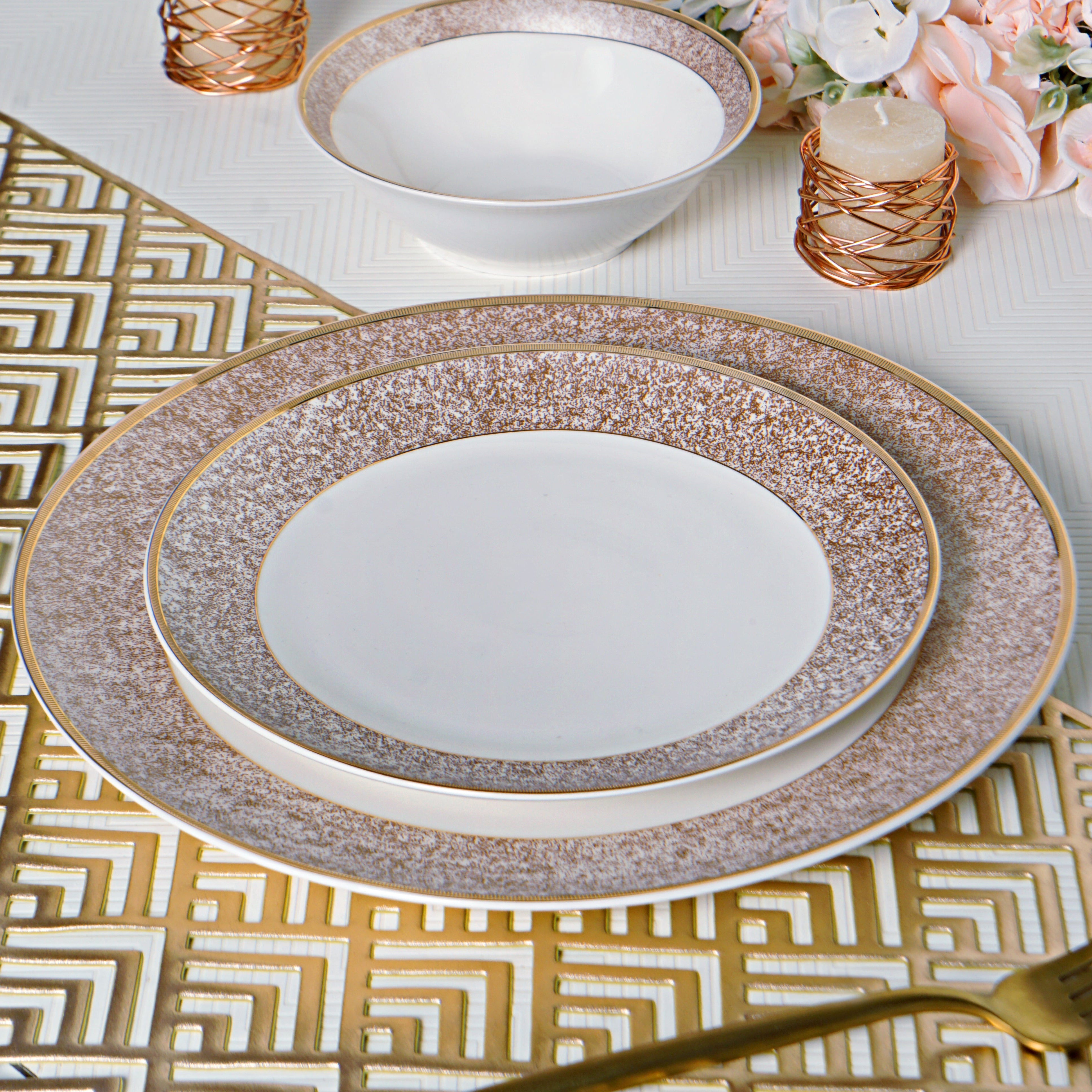 Amber Mosaic 39pc Dinner Set