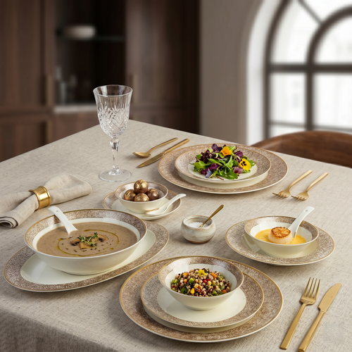 Amber Mosaic Dinner Set