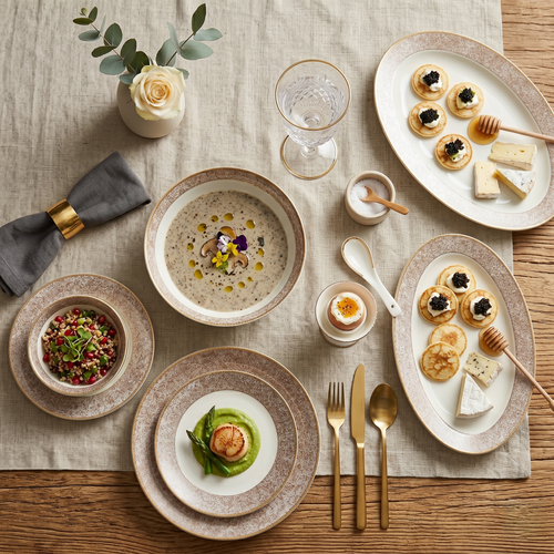Amber Mosaic Dinner Set