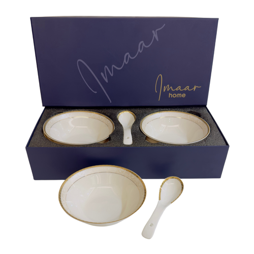 Pearl Gold Charm 12pc Bowl Set