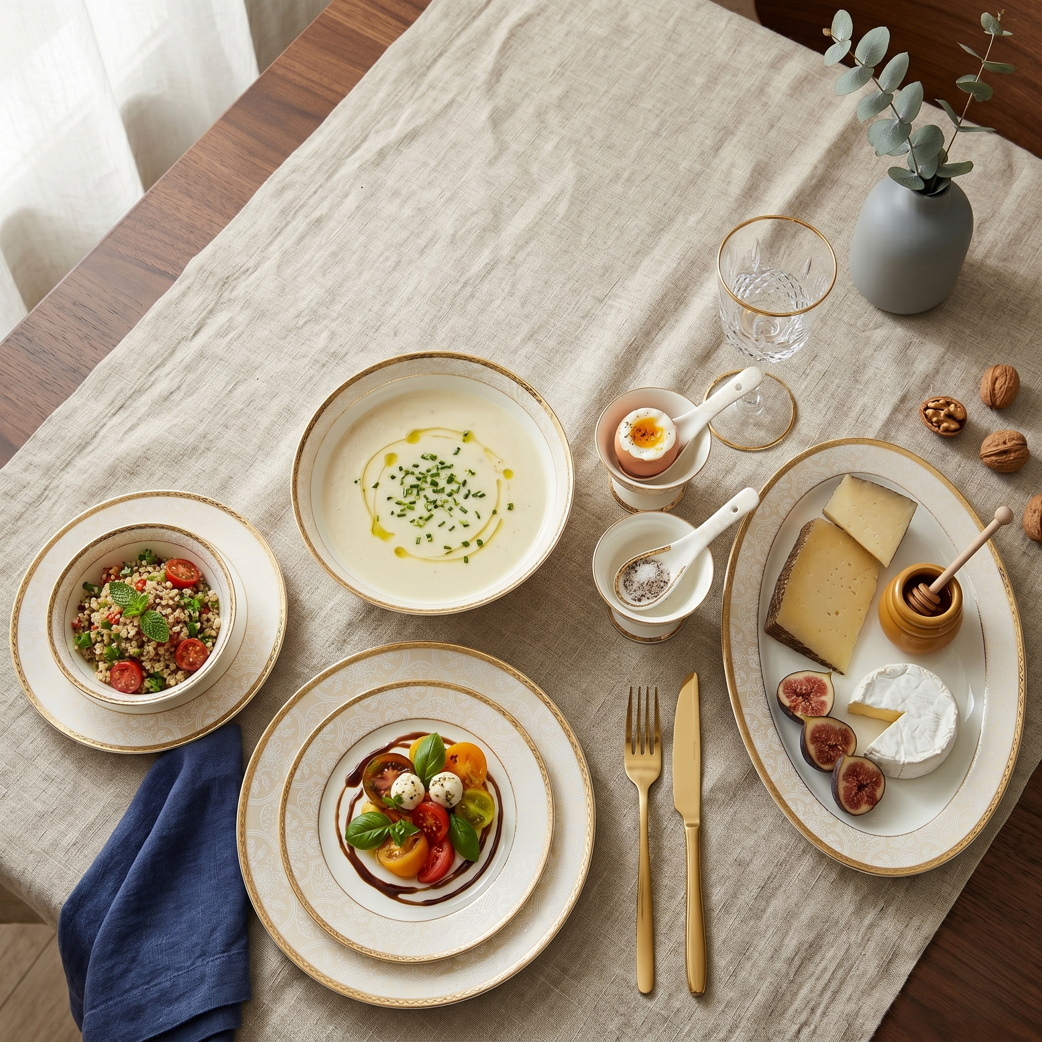 Gold Charm Dinner Set