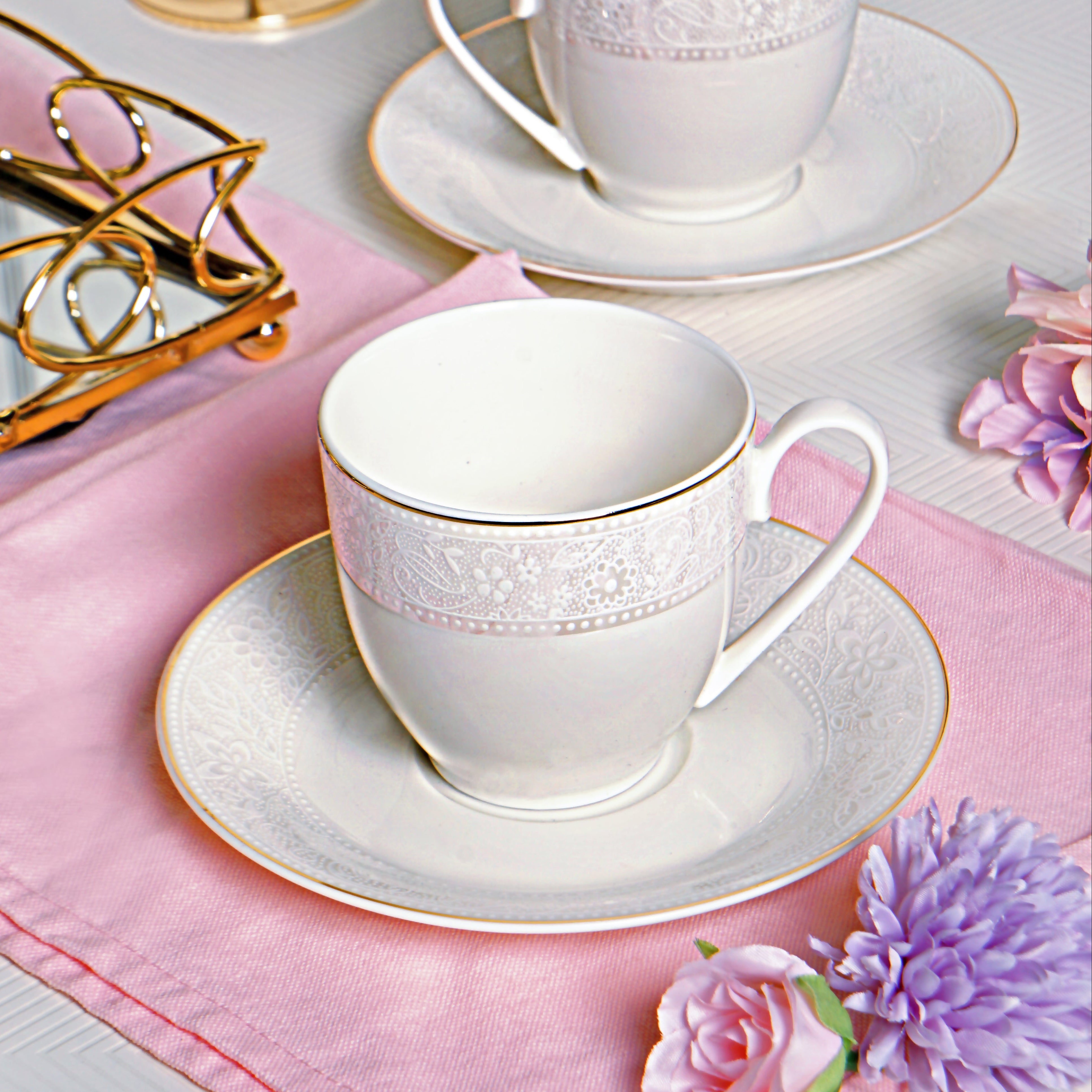 Pearl Luxe 12pc Tea Set