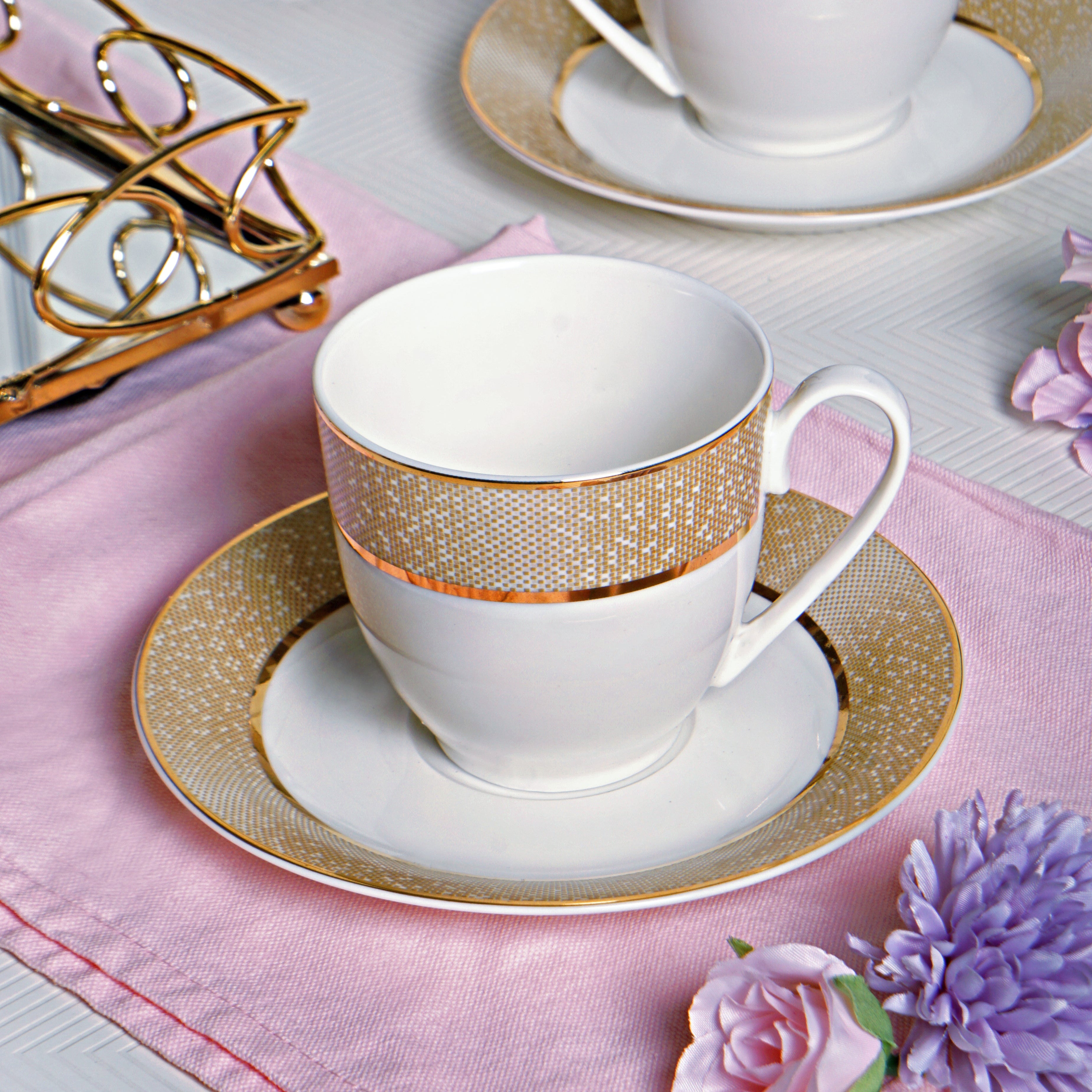 Pearl Golden Glow 12pc Tea Set