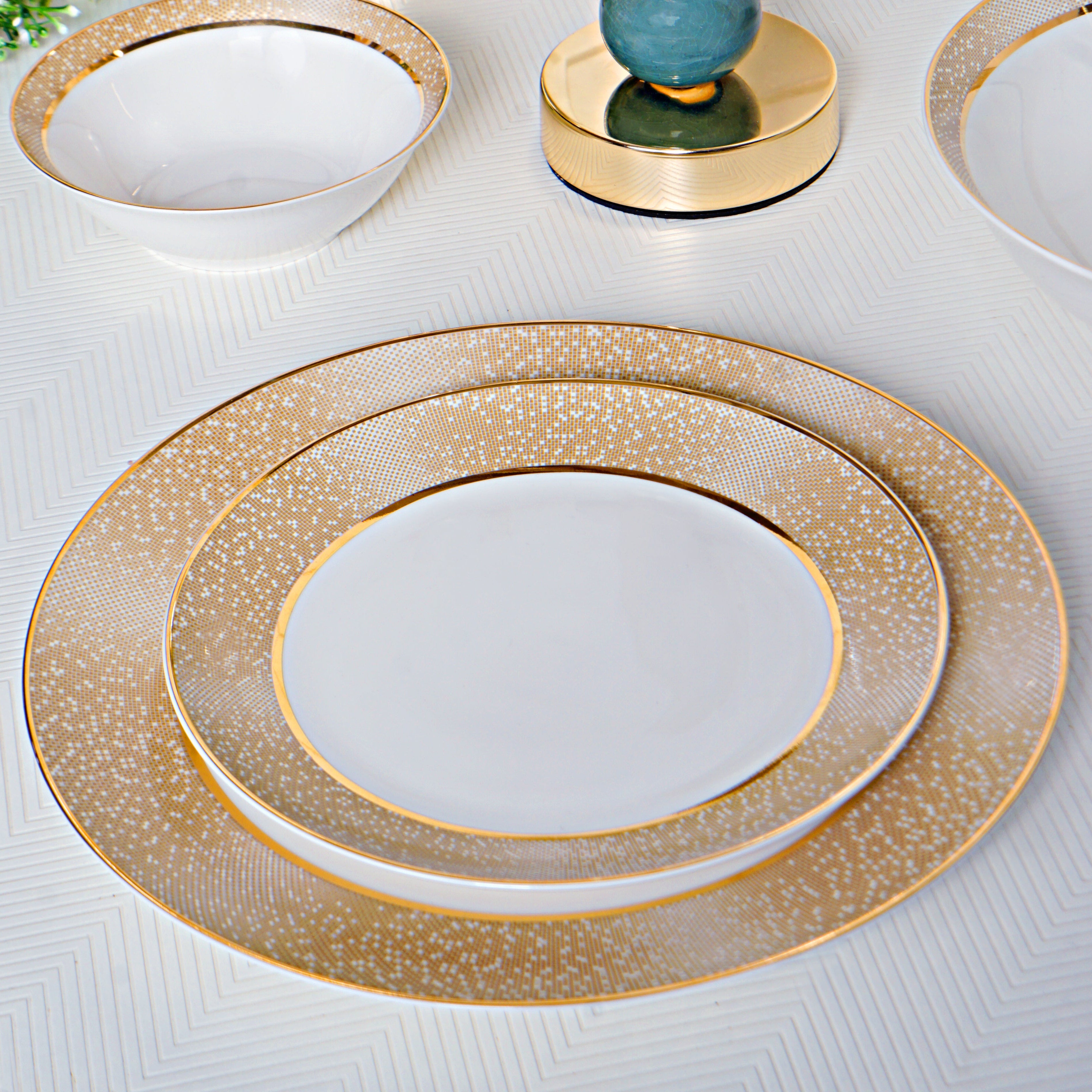 Golden Glow 39pc Dinner Set