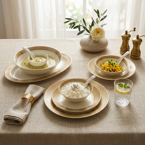 Golden Glow Dinner Set
