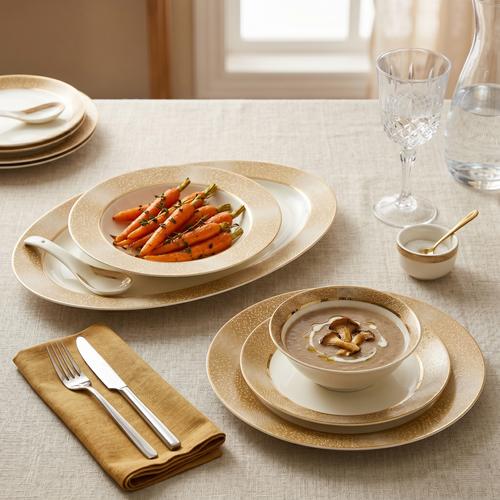 Golden Glow Dinner Set