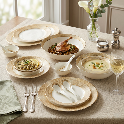 Golden Glow Dinner Set