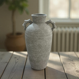 Old World Charm Textured Ceramic Pottery Vase