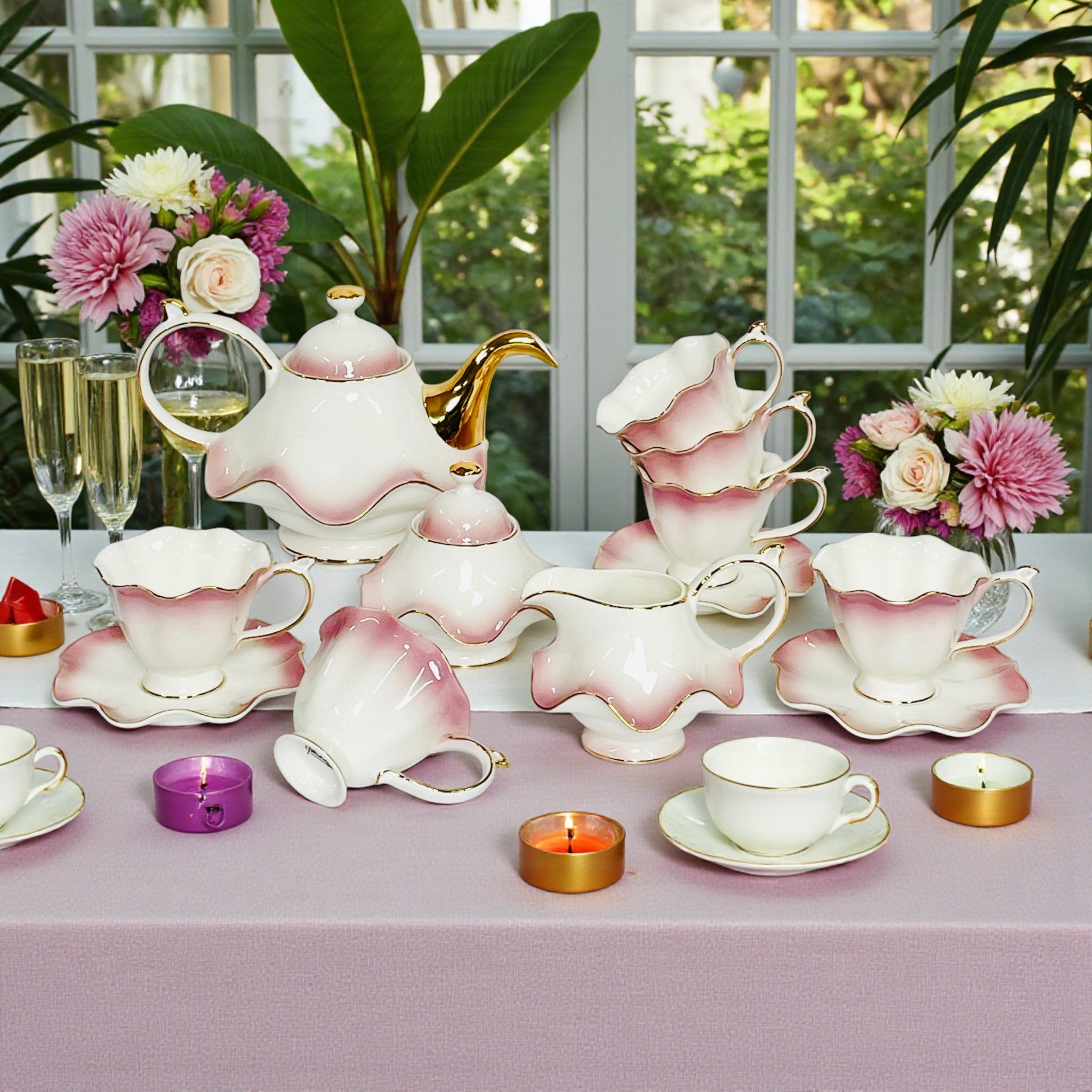 The Windsor Elegance - 15Pc Luxury Tea Set
