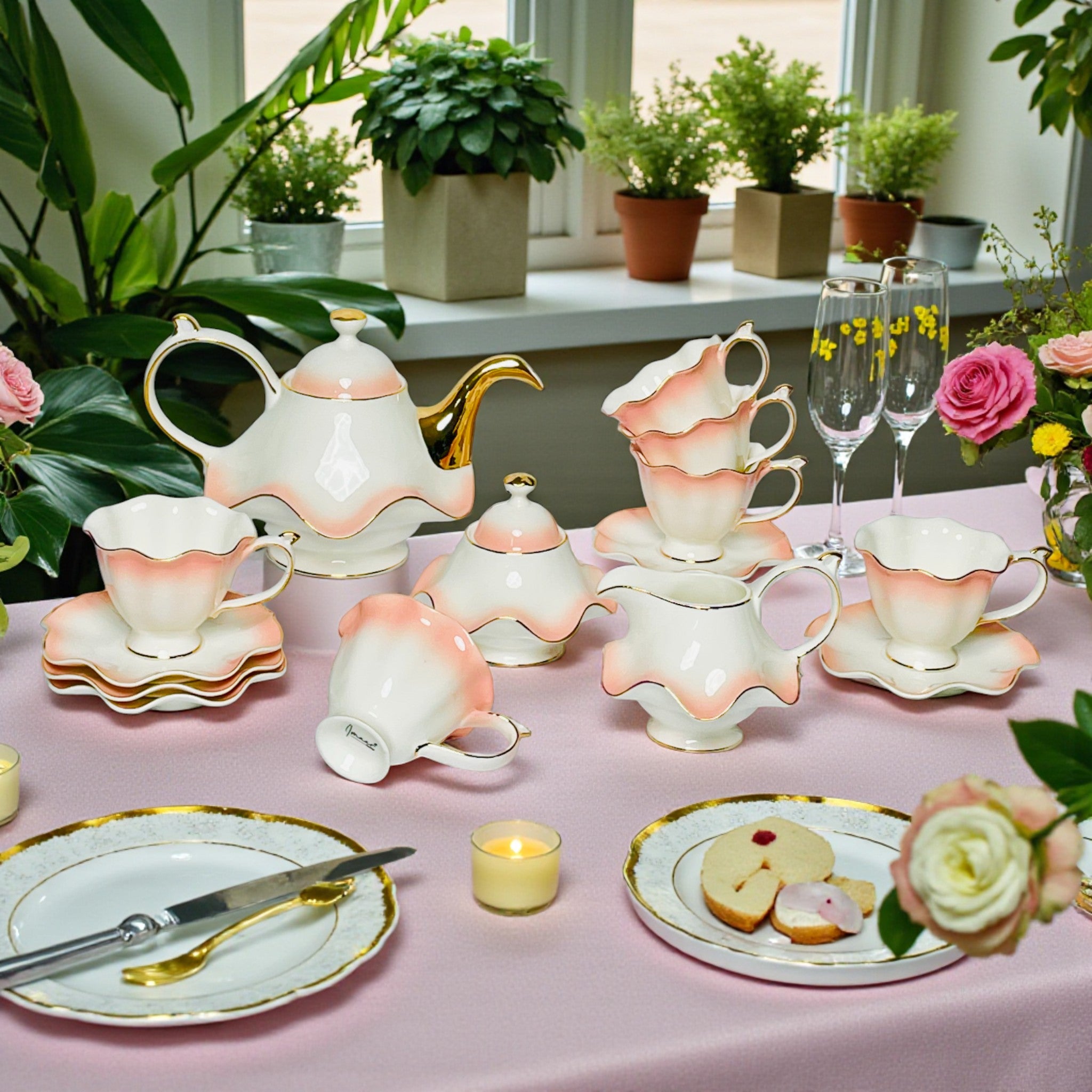 The Windsor Elegance - 15Pc Luxury Tea Set