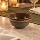 Glaze Ceramic Soup Bowl & Spoon Set 12 Pcs
