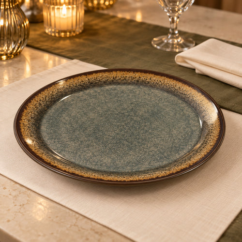 Glaze Ceramic Dinner Plate 6 Pcs