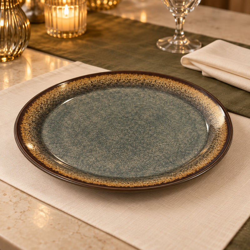 Glaze Ceramic Dinner Plate 6 Pcs
