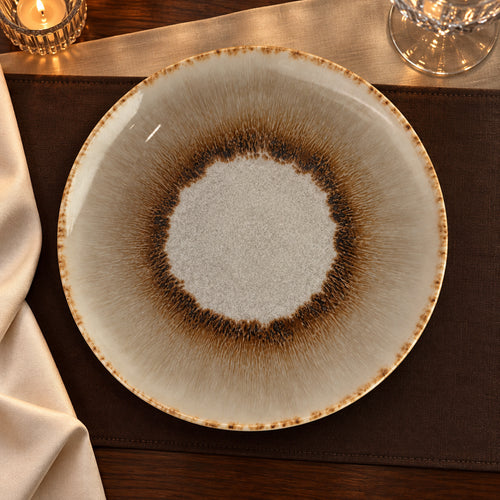 Glaze Ceramic Dinner Plate 6 Pcs
