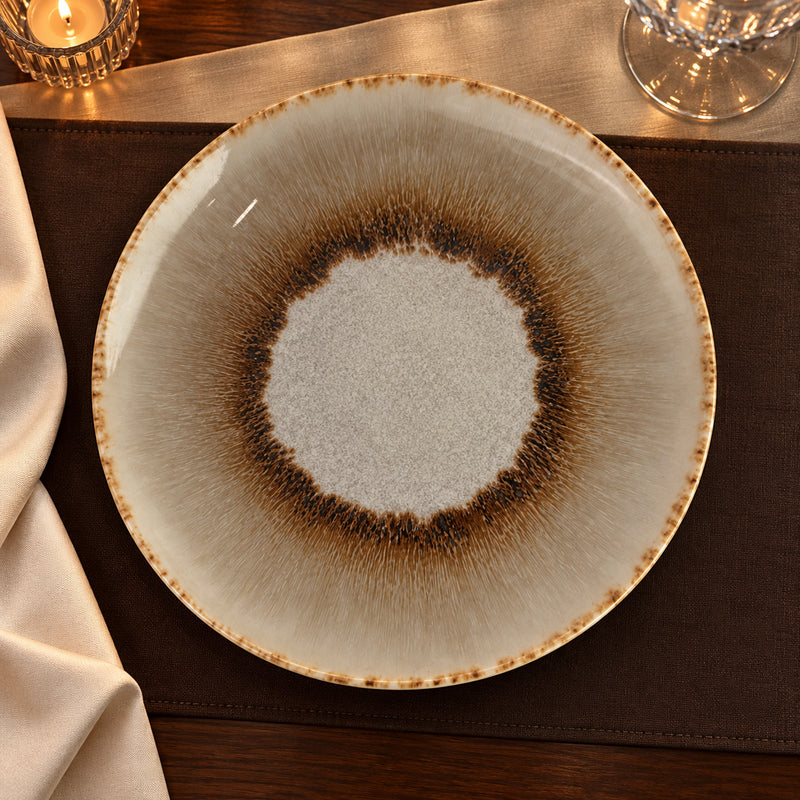Glaze Ceramic Dinner Plate 6 Pcs