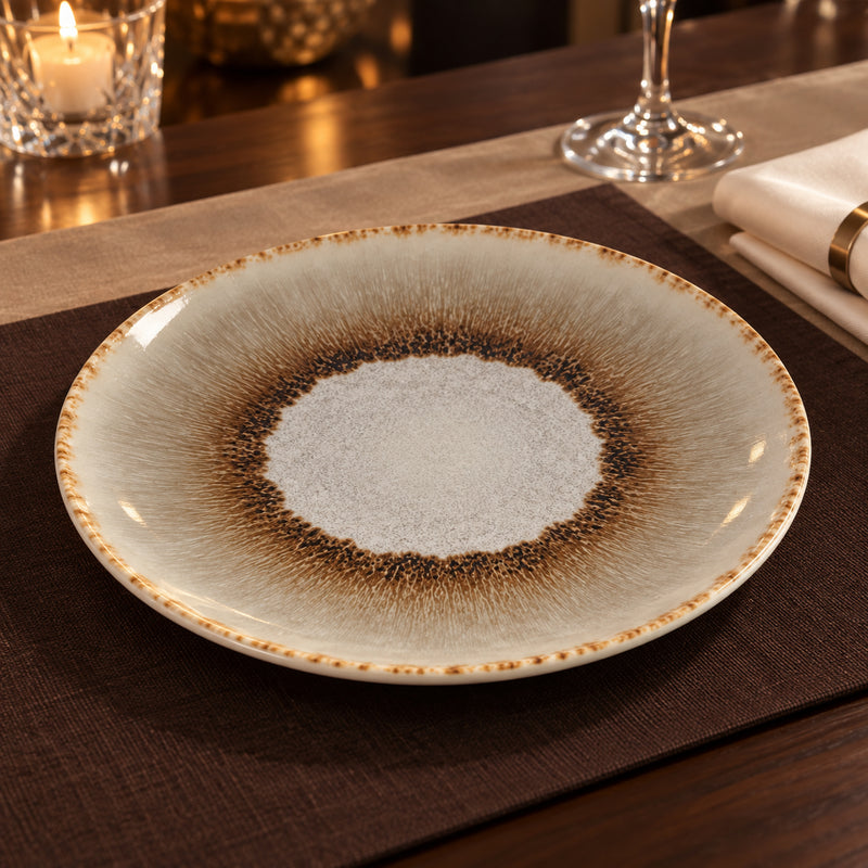 Glaze Ceramic Dinner Plate 6 Pcs