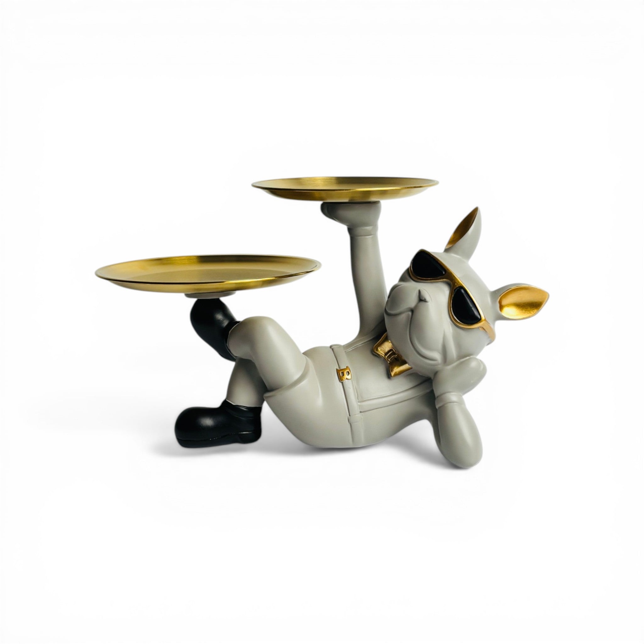 Luxury Bulldog Tray Showpiece