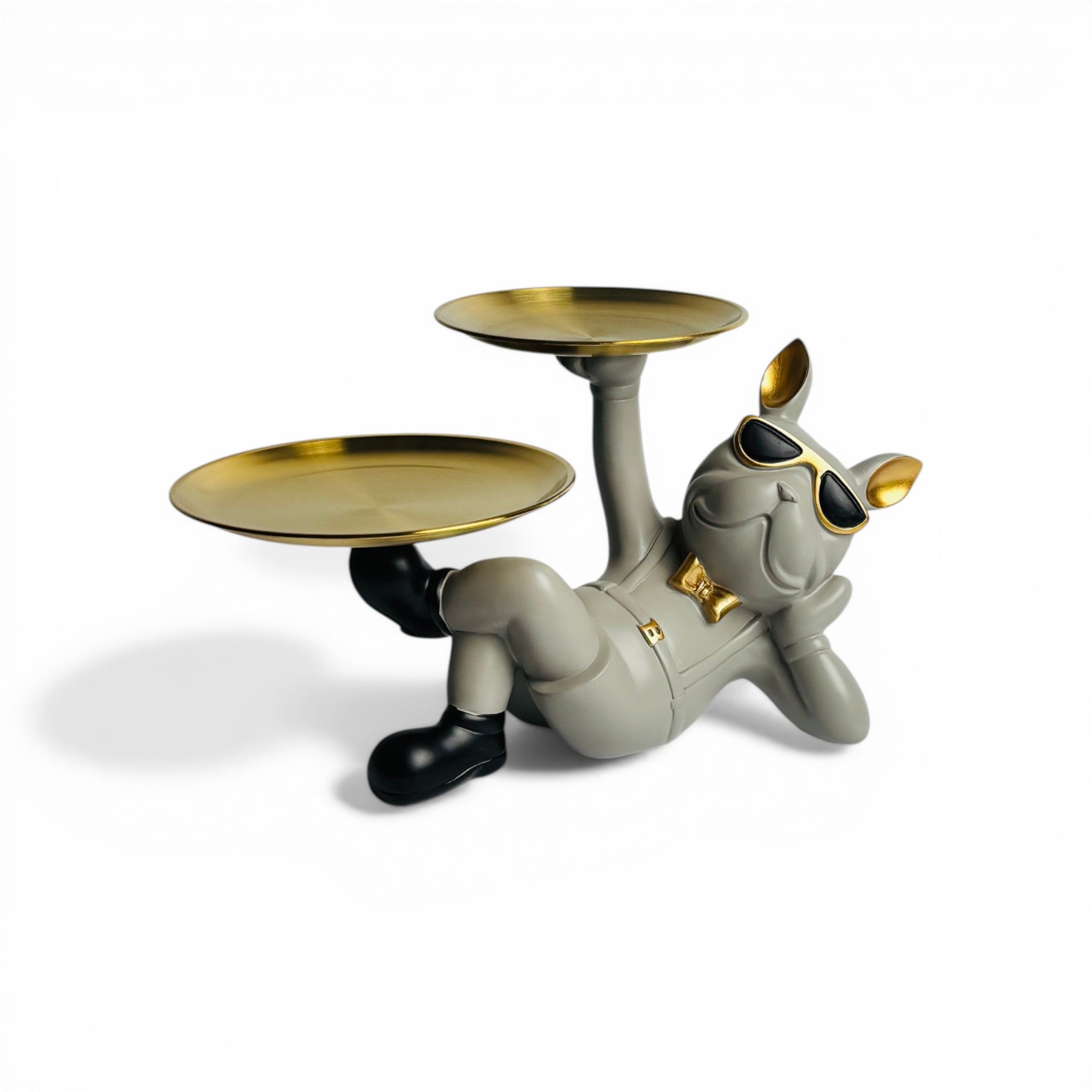 Luxury Bulldog Tray Showpiece