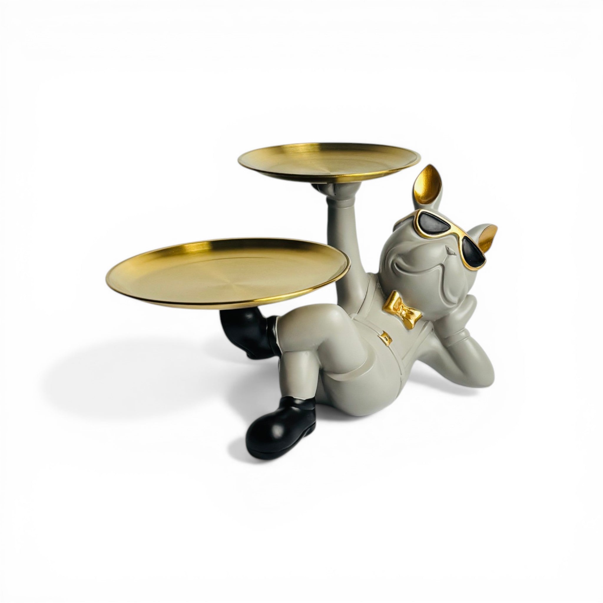 Luxury Bulldog Tray Showpiece