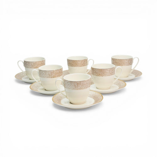 Pearl Amber Mosaic 12pc Tea Set