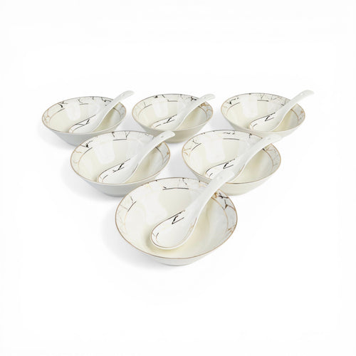 Pearl Luxury Marble 12pc Bowl Set