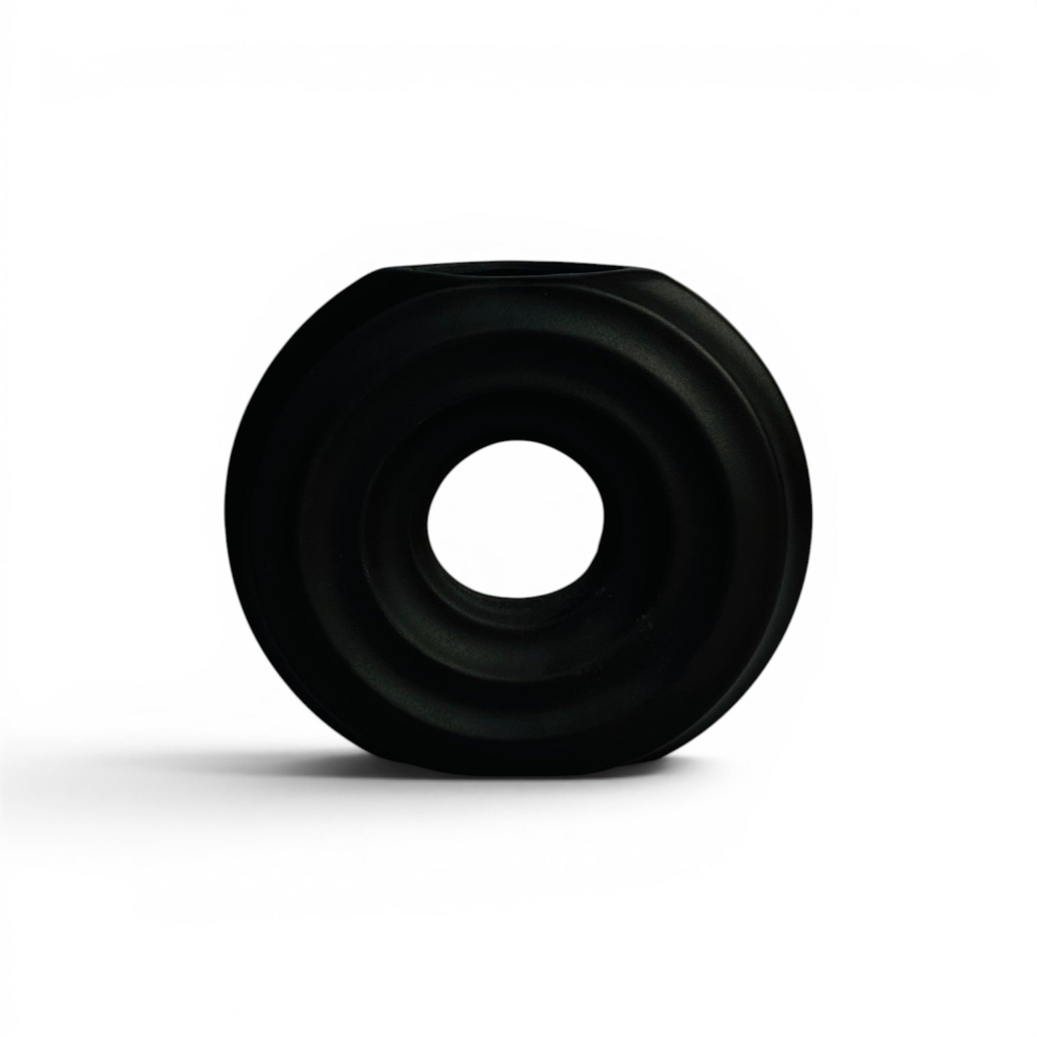 Black Round Ceramic Vase