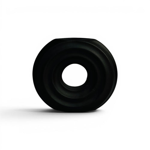 Black Round Ceramic Vase