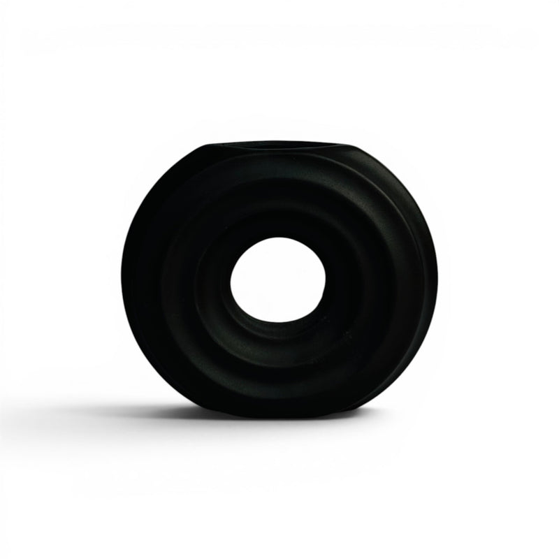 Black Round Ceramic Vase