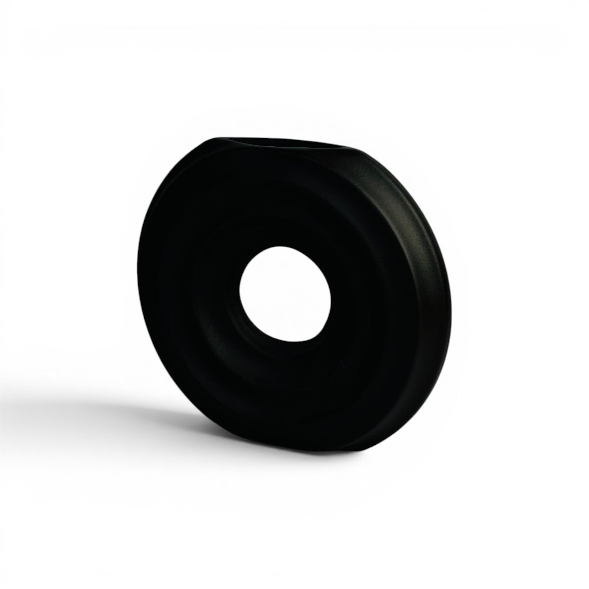 Black Round Ceramic Vase