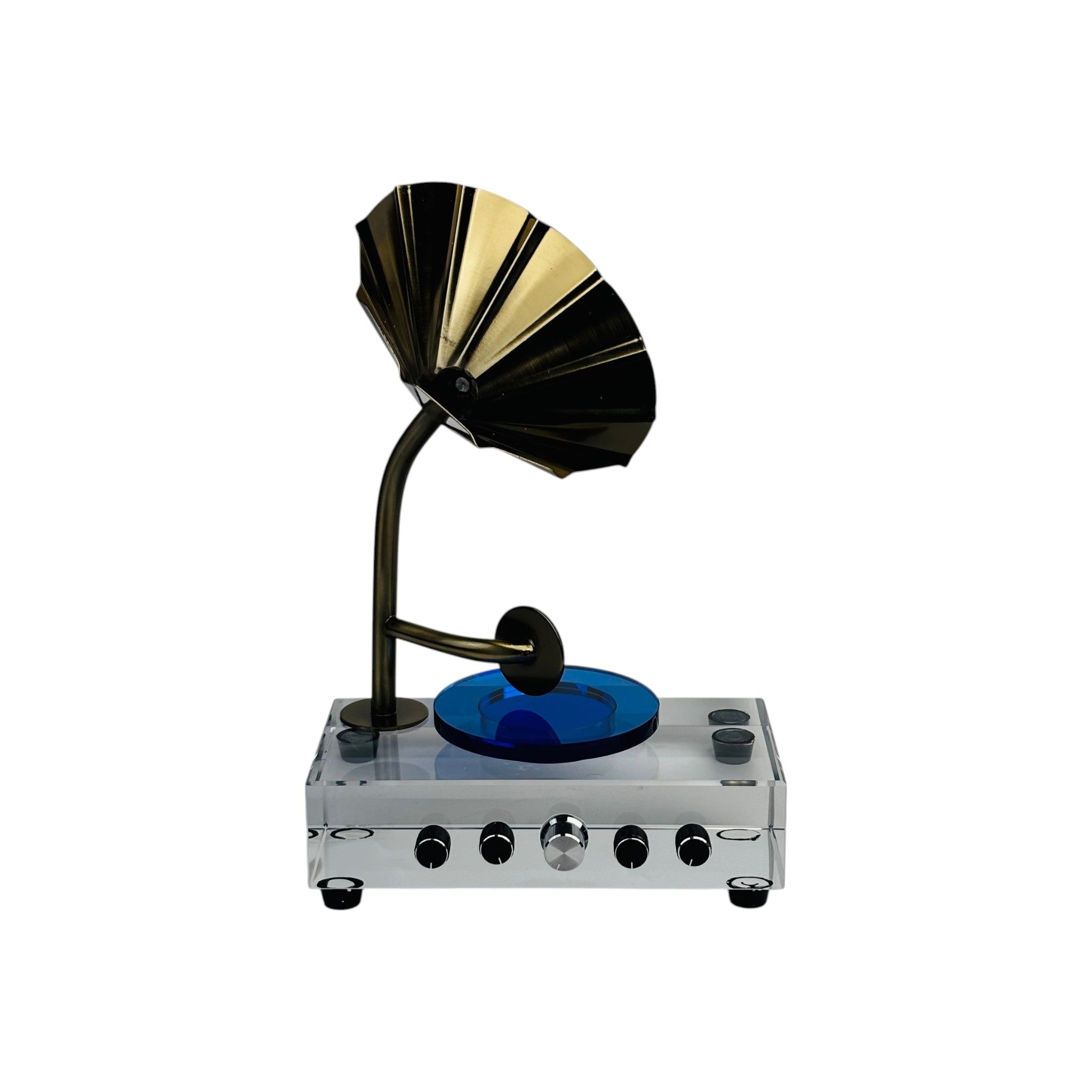 Crystal Gramophone Style Showpiece