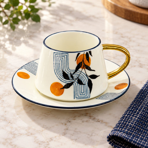 Botanical Cup & Saucer Set of 12