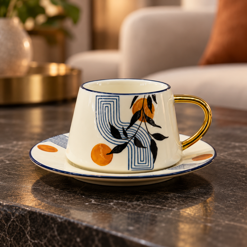 Botanical Cup & Saucer Set of 12