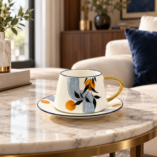 Botanical Cup & Saucer Set of 12