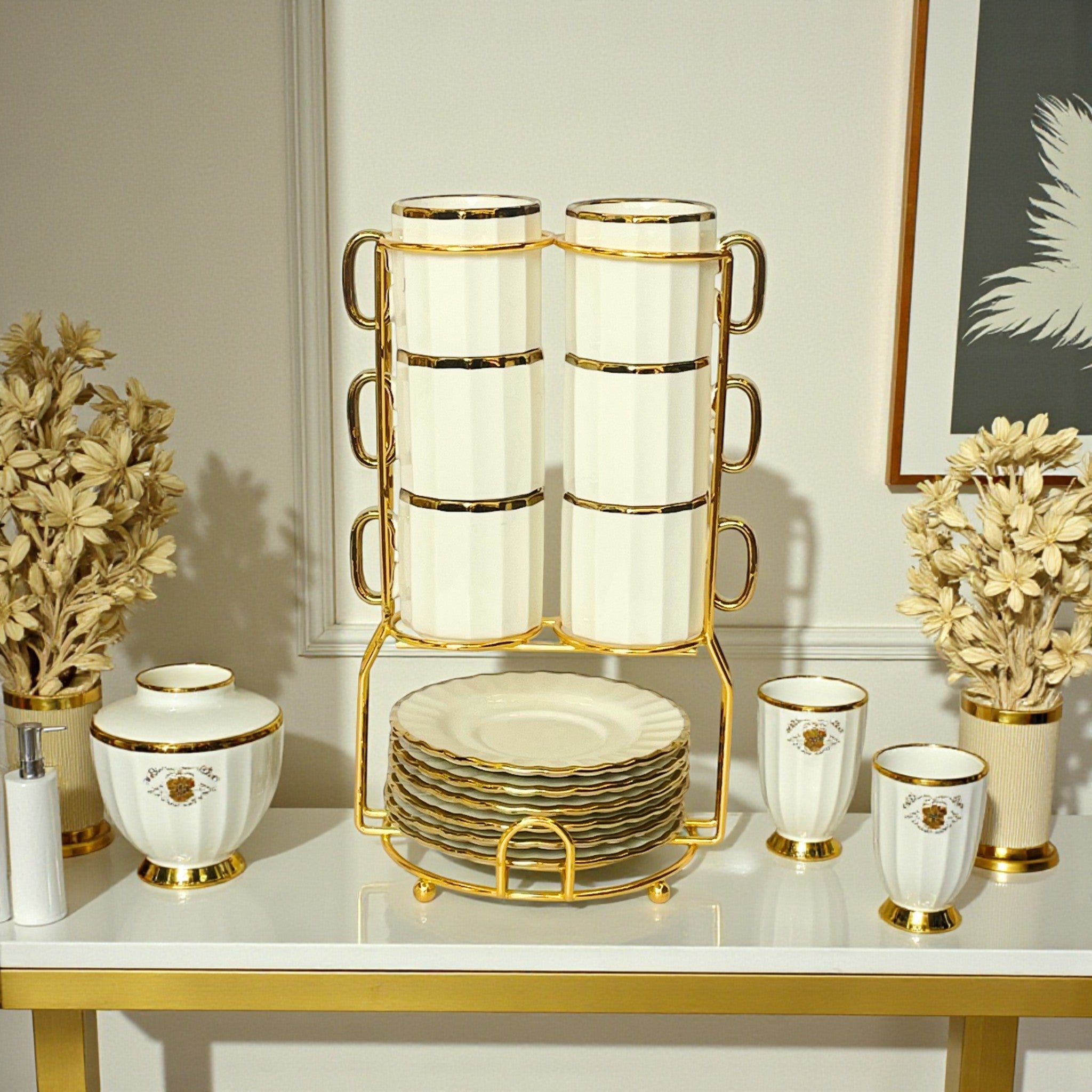 Modern Ceramic 12Pc Tea Set