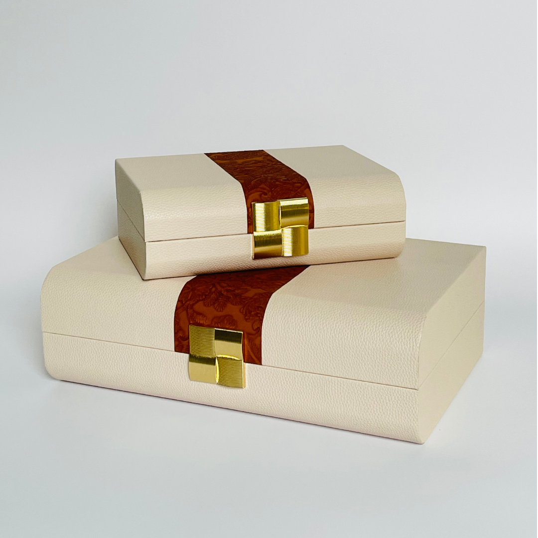 Opulent Touch Decorative 2Piece Storage Box Set